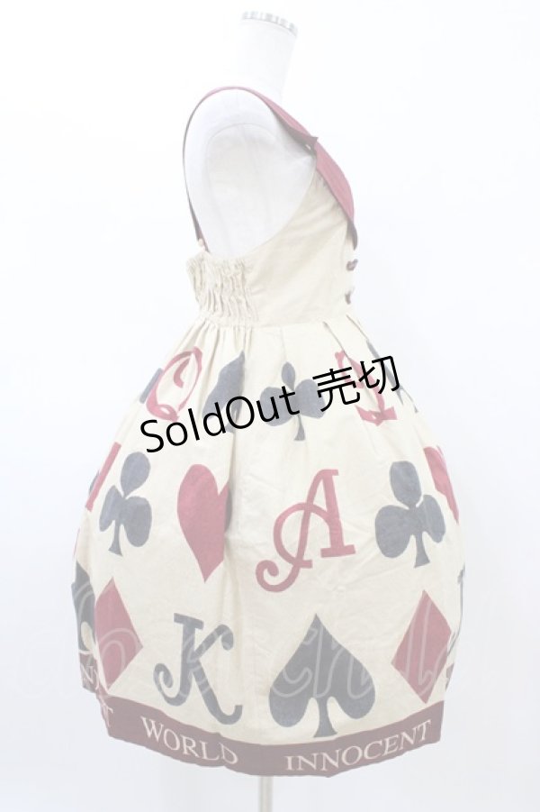 画像3: Innocent World / トランプゴブラン衿付きジャンパースカート M ベージュ H-26-02-11-1013-IW-OP-NS-ZH (3)