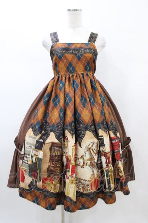 画像1: ALICE and the PIRATES / Nostalgic Gift〜くるみ割り人形と大切な想い出〜ジャンパースカートII Free ブラウン H-26-02-11-1014-PA-OP-NS-ZH (1)