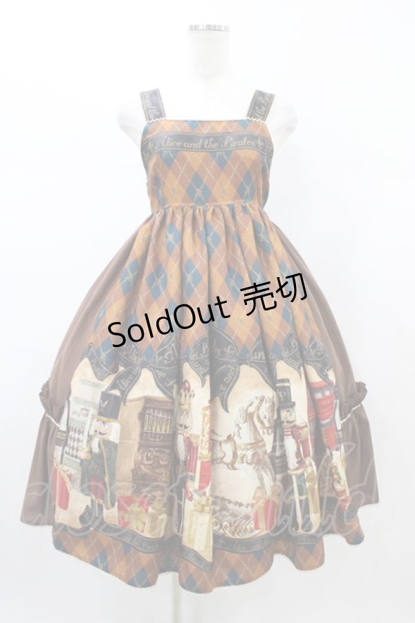 画像1: ALICE and the PIRATES / Nostalgic Gift〜くるみ割り人形と大切な想い出〜ジャンパースカートII Free ブラウン H-26-02-11-1014-PA-OP-NS-ZH (1)