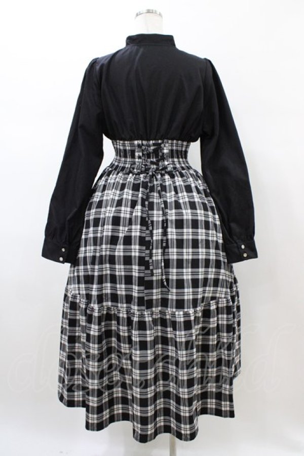 画像2: DearMyLove / バックレースアップボウタイワンピース LL ブラック H-26-02-11-1015-EL-OP-NS-ZH (2)