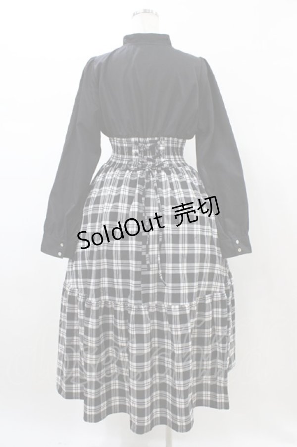 画像2: DearMyLove / バックレースアップボウタイワンピース LL ブラック H-26-02-11-1015-EL-OP-NS-ZH (2)