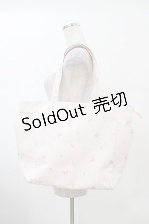 画像: Maison de FLEUR / クリーミーねこ/うさぎサイドポケットトート  ピンク H-26-02-11-1002-LO-BG-YZ-ZH