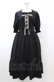 画像1: m petit by misako / AMレースアップワンピース L ブラック H-26-02-11-1016-LO-OP-NS-ZH (1)