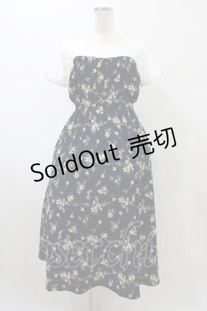 画像: axes femme / ビスチェ切替ドッキングワンピース M ネイビー H-26-02-11-1018-AX-OP-NS-ZH