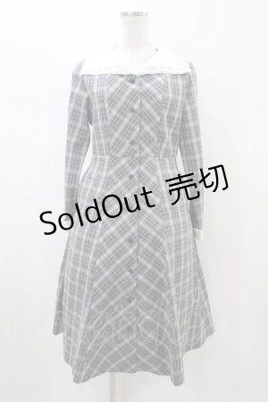 画像: F i.n.t / ビッグカラーオンブレチェックワンピース Free BLACK×WH H-26-02-11-1020-CA-OP-NS-ZH