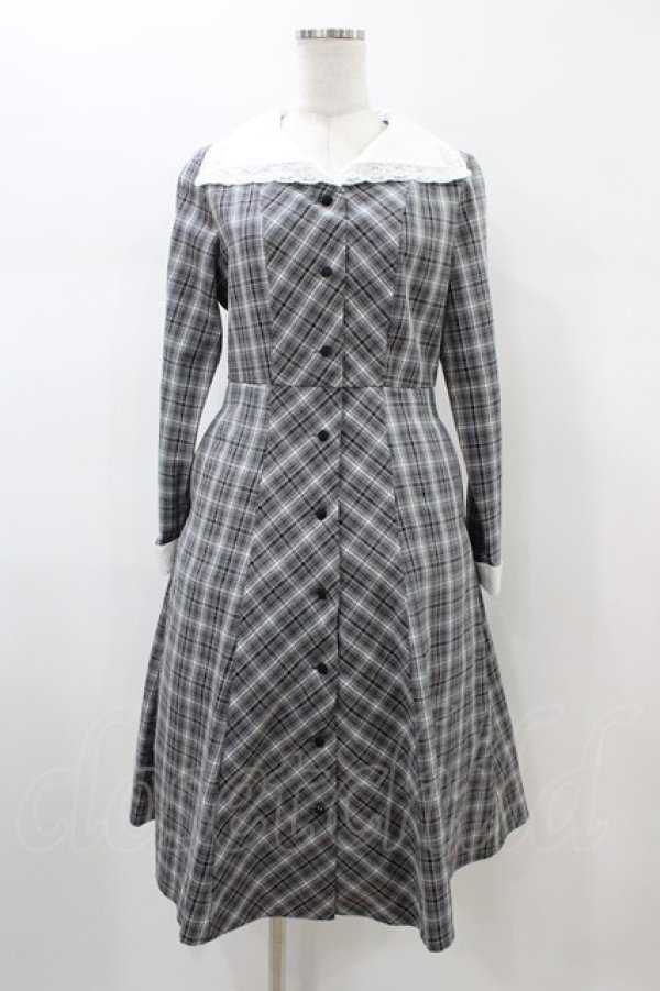 画像1: F i.n.t / ビッグカラーオンブレチェックワンピース Free BLACK×WH H-26-02-11-1020-CA-OP-NS-ZH (1)