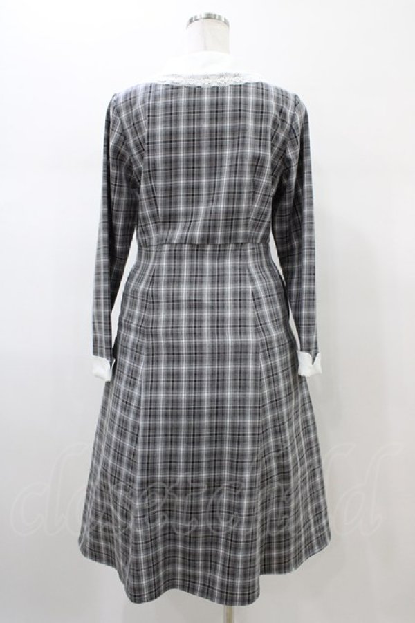 画像2: F i.n.t / ビッグカラーオンブレチェックワンピース Free BLACK×WH H-26-02-11-1020-CA-OP-NS-ZH (2)