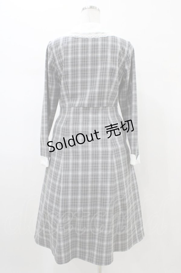 画像2: F i.n.t / ビッグカラーオンブレチェックワンピース Free BLACK×WH H-26-02-11-1020-CA-OP-NS-ZH (2)