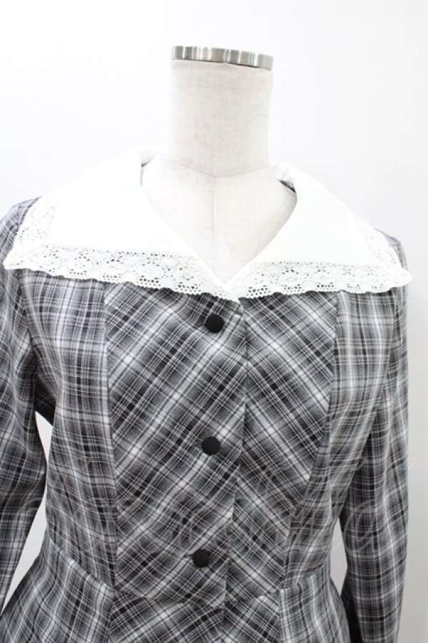 画像3: F i.n.t / ビッグカラーオンブレチェックワンピース Free BLACK×WH H-26-02-11-1020-CA-OP-NS-ZH (3)