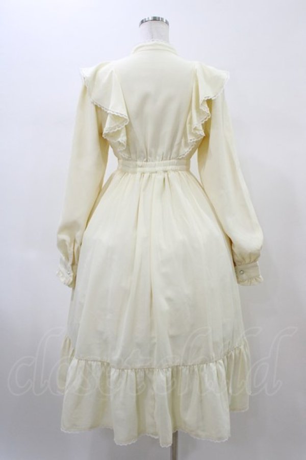 画像2: Honey Cinnamon / ラッフルボウタイリボンワンピース Free アイボリー H-26-02-11-1022-LO-OP-NS-ZH (2)