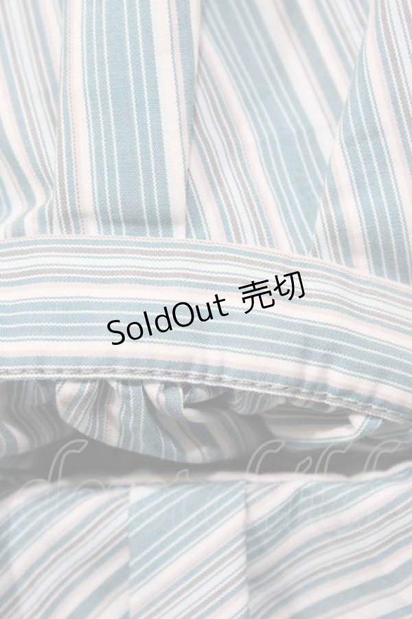 画像3: axes femme / バイカラー半袖ワンピ M ブルー H-26-02-11-1024-AX-OP-NS-ZH (3)