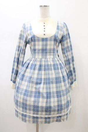 画像: Fi.n.t / ヨーク切替チェックワンピース Free サックス H-26-02-11-1027-CA-OP-NS-ZH