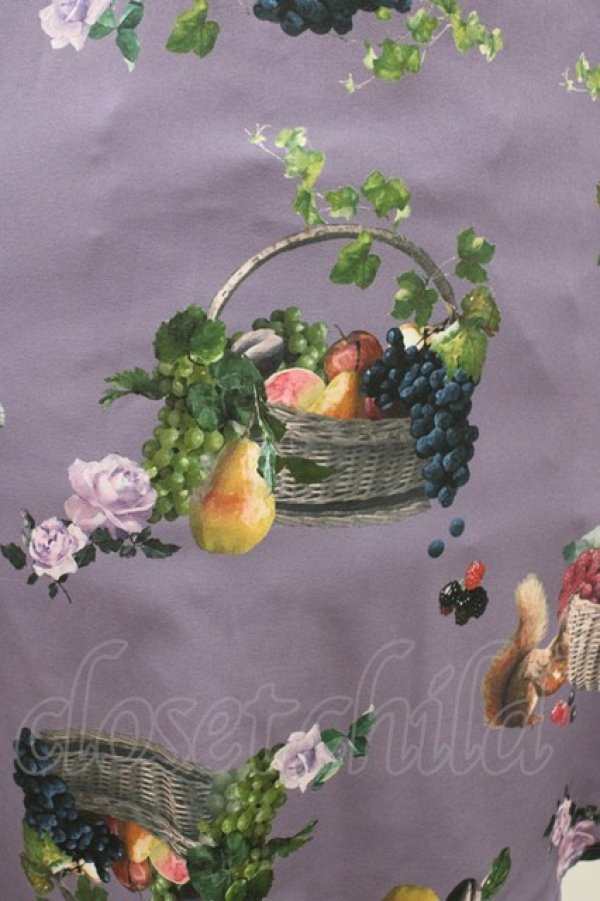 画像3: axes femme POETIQUE / ラ レコルト柄シャツワンピース M パープル H-26-02-11-1028-AX-OP-NS-ZH (3)