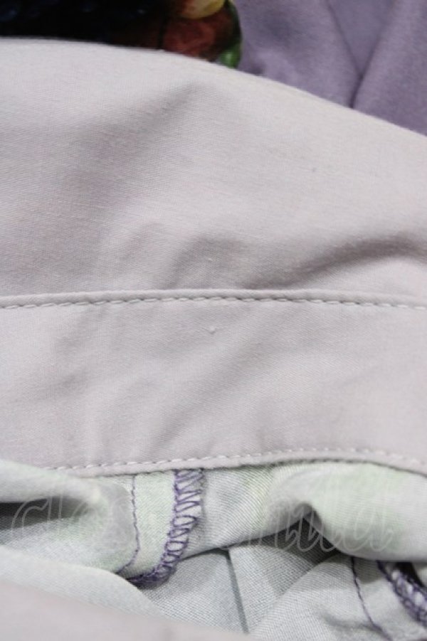 画像4: axes femme POETIQUE / ラ レコルト柄シャツワンピース M パープル H-26-02-11-1028-AX-OP-NS-ZH (4)