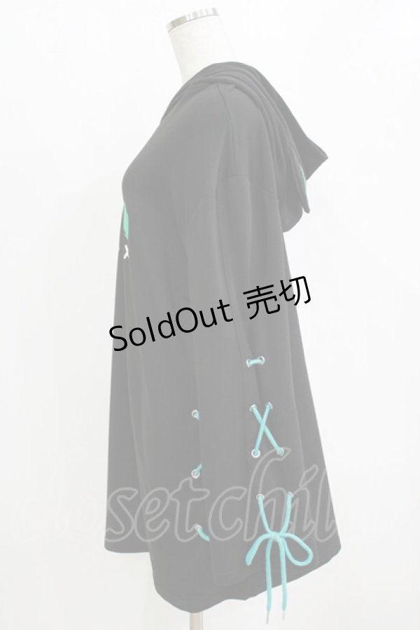 画像2: NieR Clothing / プリントプルパーカー  黒 H-26-02-11-050-PU-TO-AK-ZH (2)