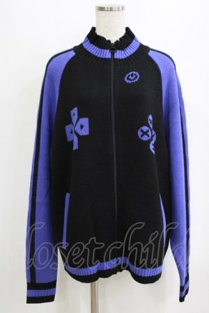 画像: LISTEN FLAVOR / ゲーミングニットジャージ F 黒×紫 H-26-02-11-054-PU-TO-AK-ZH