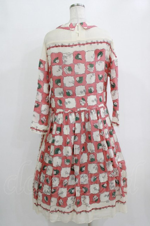 画像3: Jane Marple Dans Le Salon / Winter leafのタブリエドレス  ピンク H-26-02-11-006-JM-OP-KB-ZH (3)