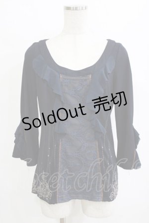 画像: Rozen Kavalier / レース切替トップス  ネイビー H-26-02-11-056-OO-TO-KB-ZH