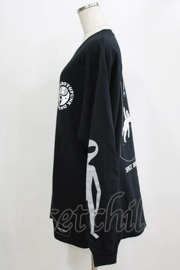 画像2: PUNK DRUNKERS / 【PDS×MILKBOY】宇宙人ロンTEE XL ブラック H-26-02-11-058-PU-TO-KB-ZH (2)