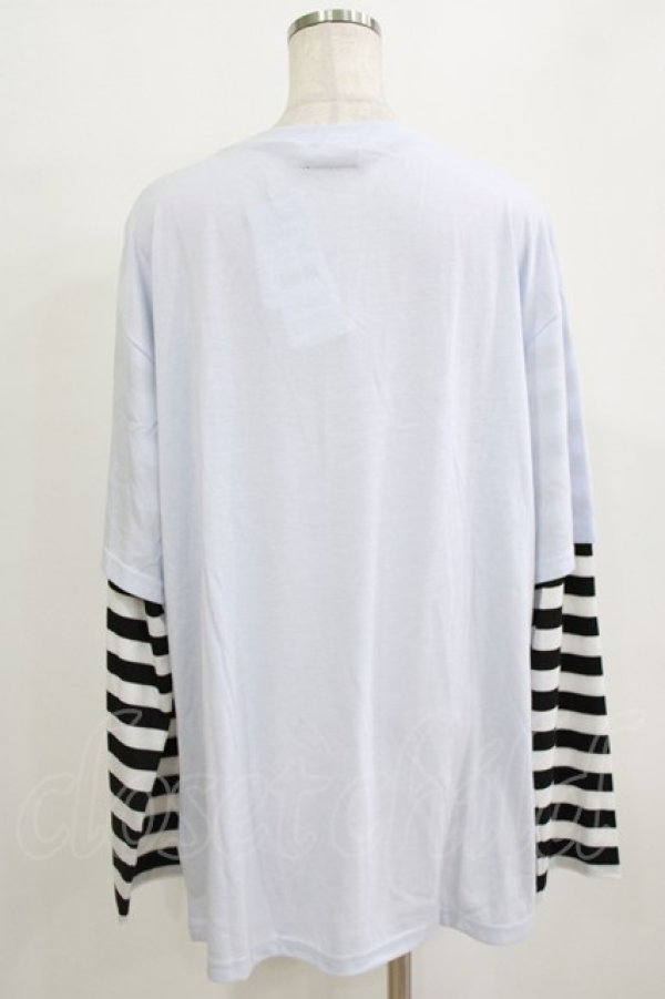 画像3: LISTEN FLAVOR / ファイヤーハートベアレイヤード風ロンT F サックス H-26-02-11-061-PU-TO-AK-ZH (3)