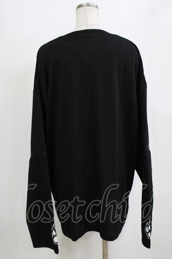 画像3: LISTEN FLAVOR / 猫サンチーム2WAYジップロンT ユニセックス 黒 H-26-02-11-062-PU-TO-AK-ZH (3)