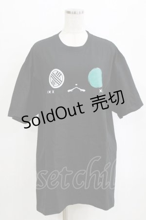 画像: NieR Clothing / プリント半袖CUTSEW XL 黒 H-26-02-11-065-PU-TO-AK-ZH