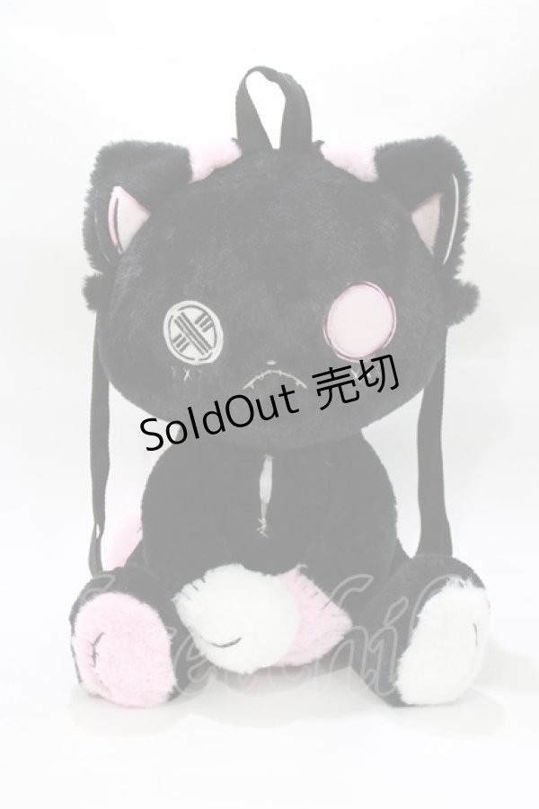 画像1: NieR Clothing / ぬいぐるみリュック  黒×ピンク H-26-02-11-067-PU-BG-AK-ZH (1)