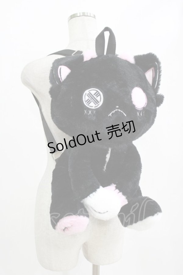 画像3: NieR Clothing / ぬいぐるみリュック  黒×ピンク H-26-02-11-067-PU-BG-AK-ZH (3)