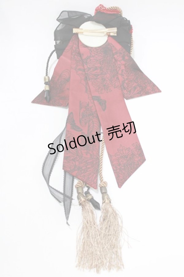 画像4: Ozz On / コサージュリボンクリップ  黒×赤 H-26-02-11-070-OO-AC-KB-ZH (4)