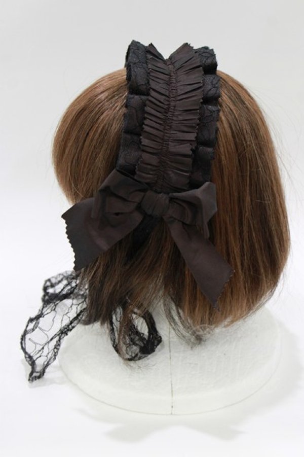 画像2: abilletage / ヘッドドレス  ボルドー H-26-02-11-074-GO-AC-KB-ZH (2)