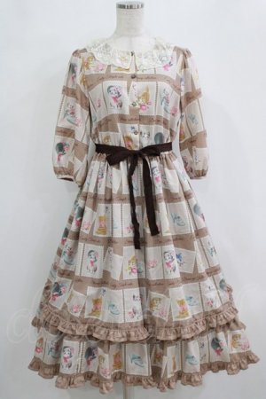 画像: Emily Temple cute / Kitten Stamp Collectionロングワンピース  モカ H-26-02-11-008-ET-OP-KB-ZH