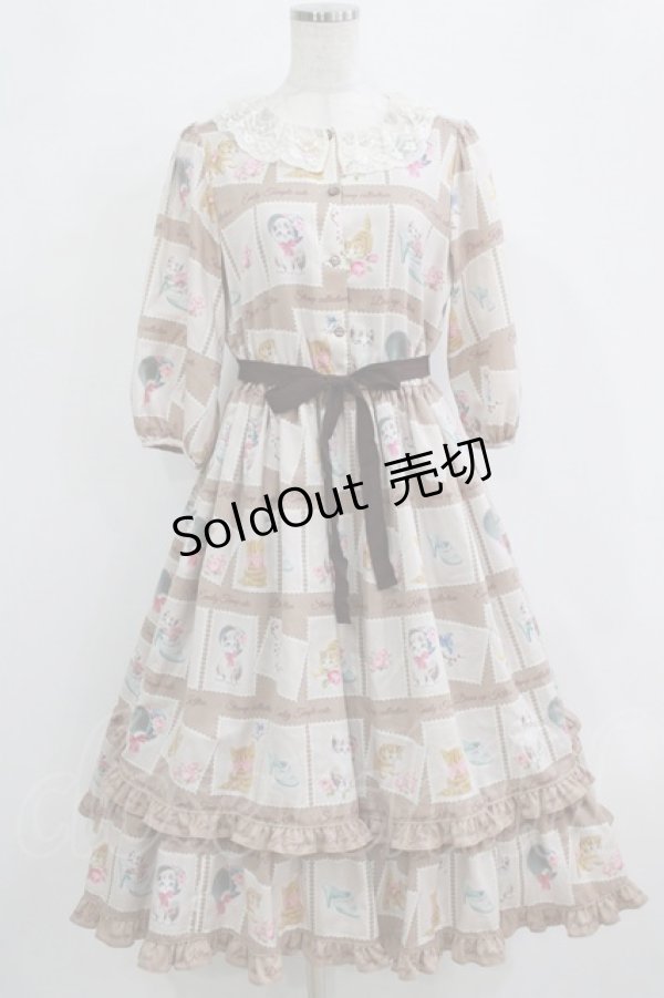 画像1: Emily Temple cute / Kitten Stamp Collectionロングワンピース  モカ H-26-02-11-008-ET-OP-KB-ZH (1)