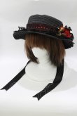 画像1: system'id' / コサージュストローハット  ブラック H-26-02-11-077-EL-AC-KB-ZH (1)
