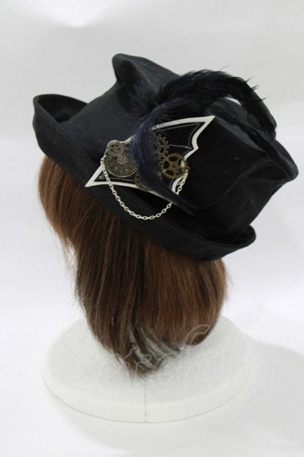 画像2: uf. / スチームパンクピン付ハット  ブラック H-26-02-11-078-PU-AC-KB-ZH (2)