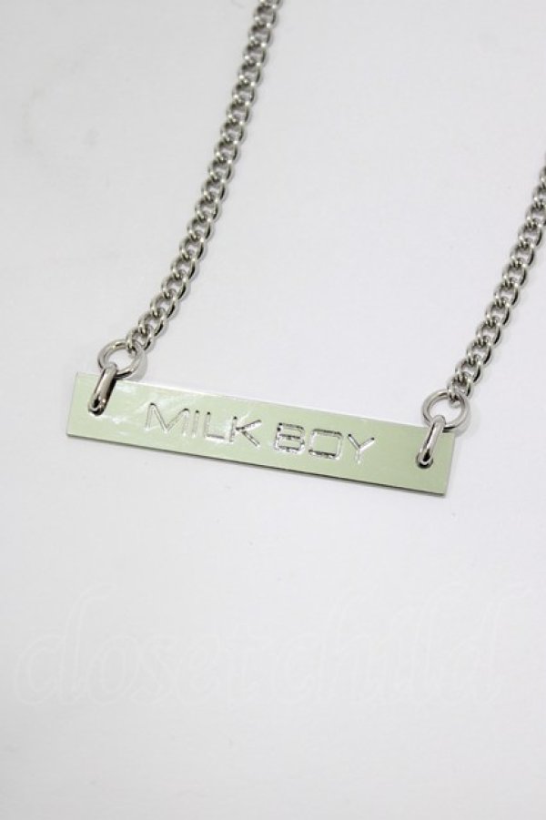 画像1: MILKBOY / プレートネックレス  シルバー H-26-02-11-079-MB-AC-KB-ZH (1)