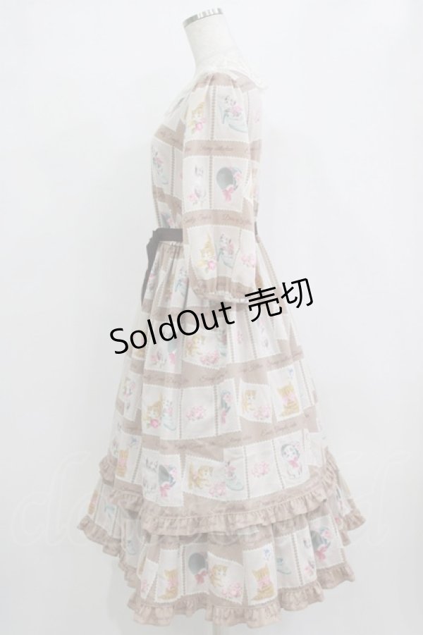 画像2: Emily Temple cute / Kitten Stamp Collectionロングワンピース  モカ H-26-02-11-008-ET-OP-KB-ZH (2)