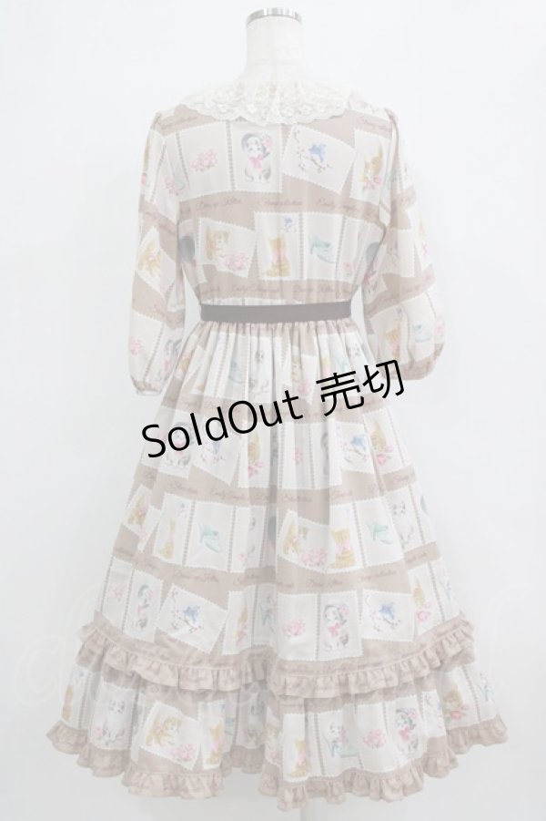 画像3: Emily Temple cute / Kitten Stamp Collectionロングワンピース  モカ H-26-02-11-008-ET-OP-KB-ZH (3)