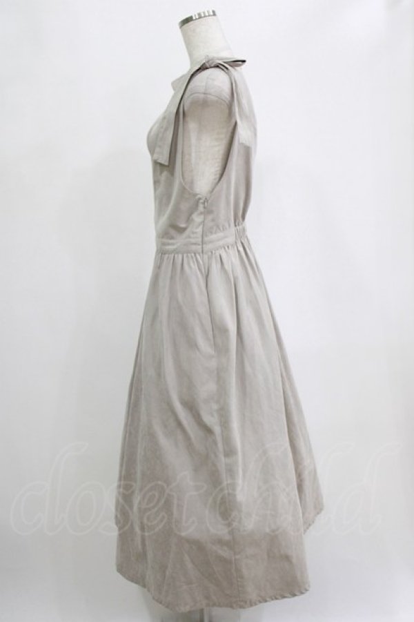 画像2: merry jenny / ショルダーリボンジャンパースカート  ライトグレー H-26-02-11-009-LO-OP-KB-ZH (2)