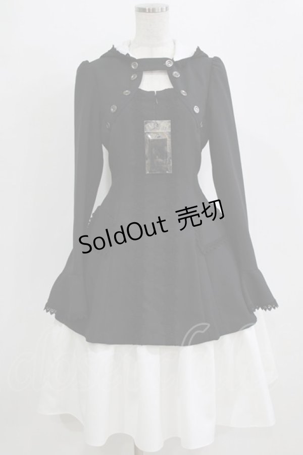 画像1: MIHO MATSUDA / Artiswitch×MIHO MATSUDA るるコラボワンピース  ブラック×ホワイト H-26-02-11-010-GO-OP-KB-ZH (1)