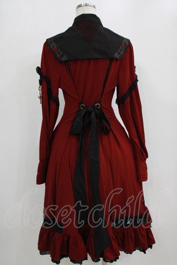 画像3: Ozz oneste / Spring Rose Carolジップワンピース  ボルドー H-26-02-11-012-OO-OP-KB-ZH (3)