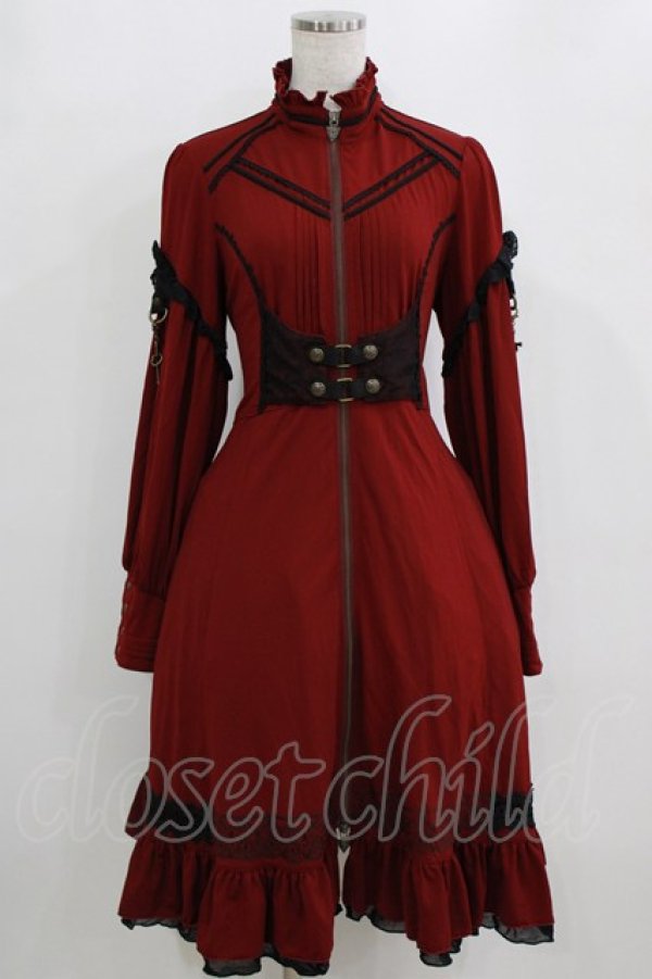 画像5: Ozz oneste / Spring Rose Carolジップワンピース  ボルドー H-26-02-11-012-OO-OP-KB-ZH (5)