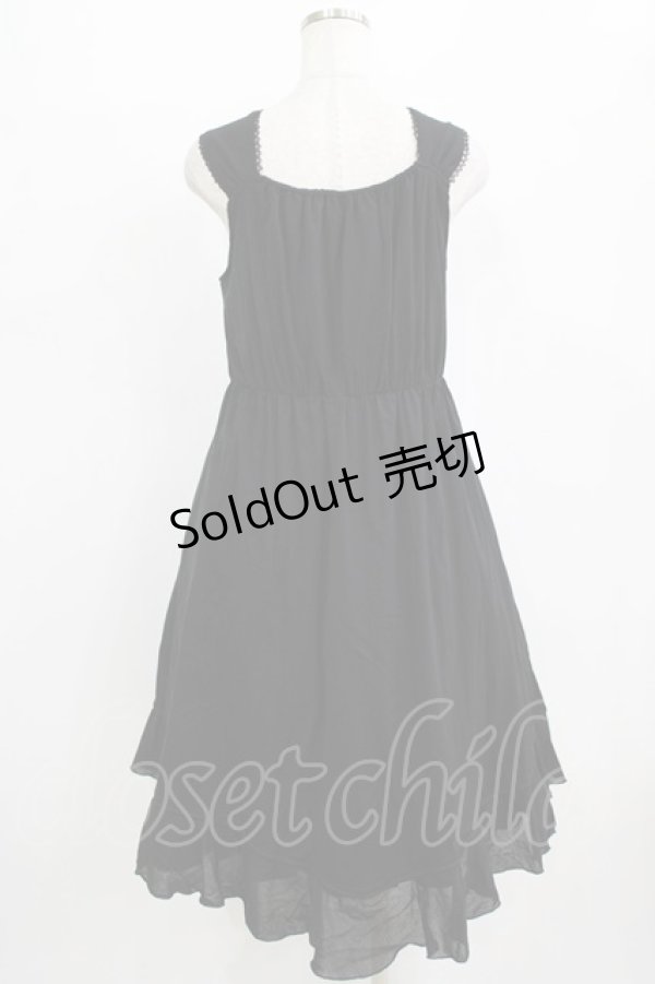 画像3: Ozz oneste / 薔薇刺繍レイヤードワンピース  黒 H-26-02-11-013-OO-OP-AK-ZH (3)