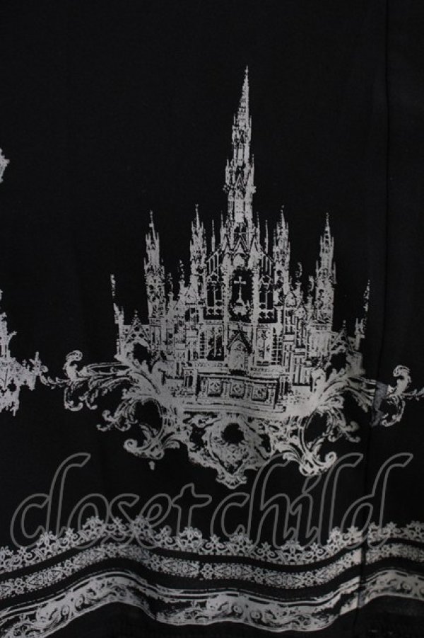 画像4: Ozz oneste / レース切替プリントワンピース  黒 H-26-02-11-014-OO-OP-AK-ZH (4)