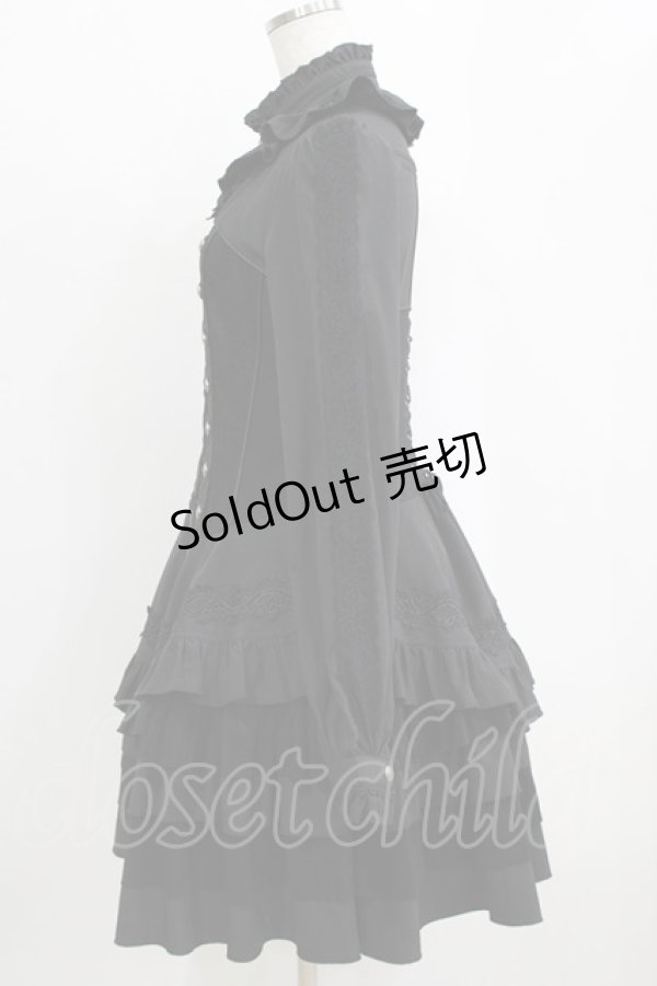 画像2: OZZ ANGELO / ナポレオンZIPオーバーワンピース  ブラック H-26-02-11-015-OO-OP-KB-ZH (2)