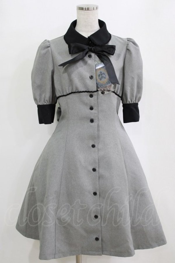 画像1: MIHO MATSUDA / ワンピース・エルガー M グレー H-26-02-11-016-GO-OP-KB-ZH (1)