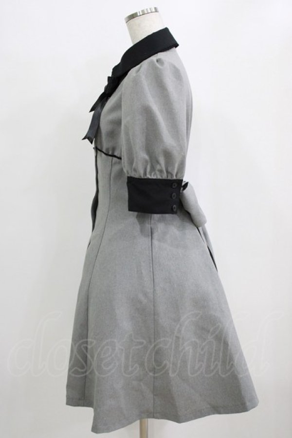 画像2: MIHO MATSUDA / ワンピース・エルガー M グレー H-26-02-11-016-GO-OP-KB-ZH (2)