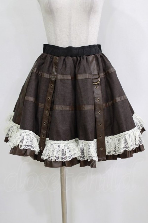 画像1: Qutie Frash / パニエスカート  茶 H-26-02-11-017-QU-SK-AK-ZH (1)