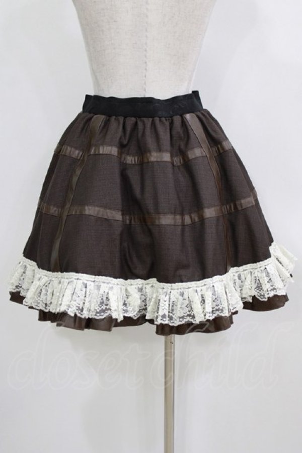 画像3: Qutie Frash / パニエスカート  茶 H-26-02-11-017-QU-SK-AK-ZH (3)
