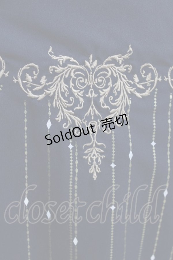 画像4: Rozen Kavalier / 刺繍シャーリングスカート  ネイビー H-26-02-11-020-OO-SK-KB-ZH (4)