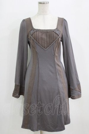 画像: OZZ ANGELO / レースラインワンピース  グレー H-26-02-11-022-OO-OP-AK-ZH